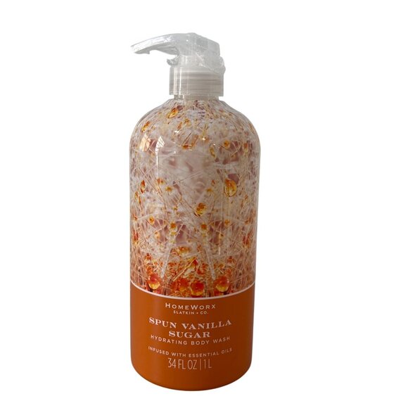 HomeWorx Slatkin and Co Spun Vanilla Sugar Hydrating Body Wash 34 Oz Essential - Picture 1 of 6